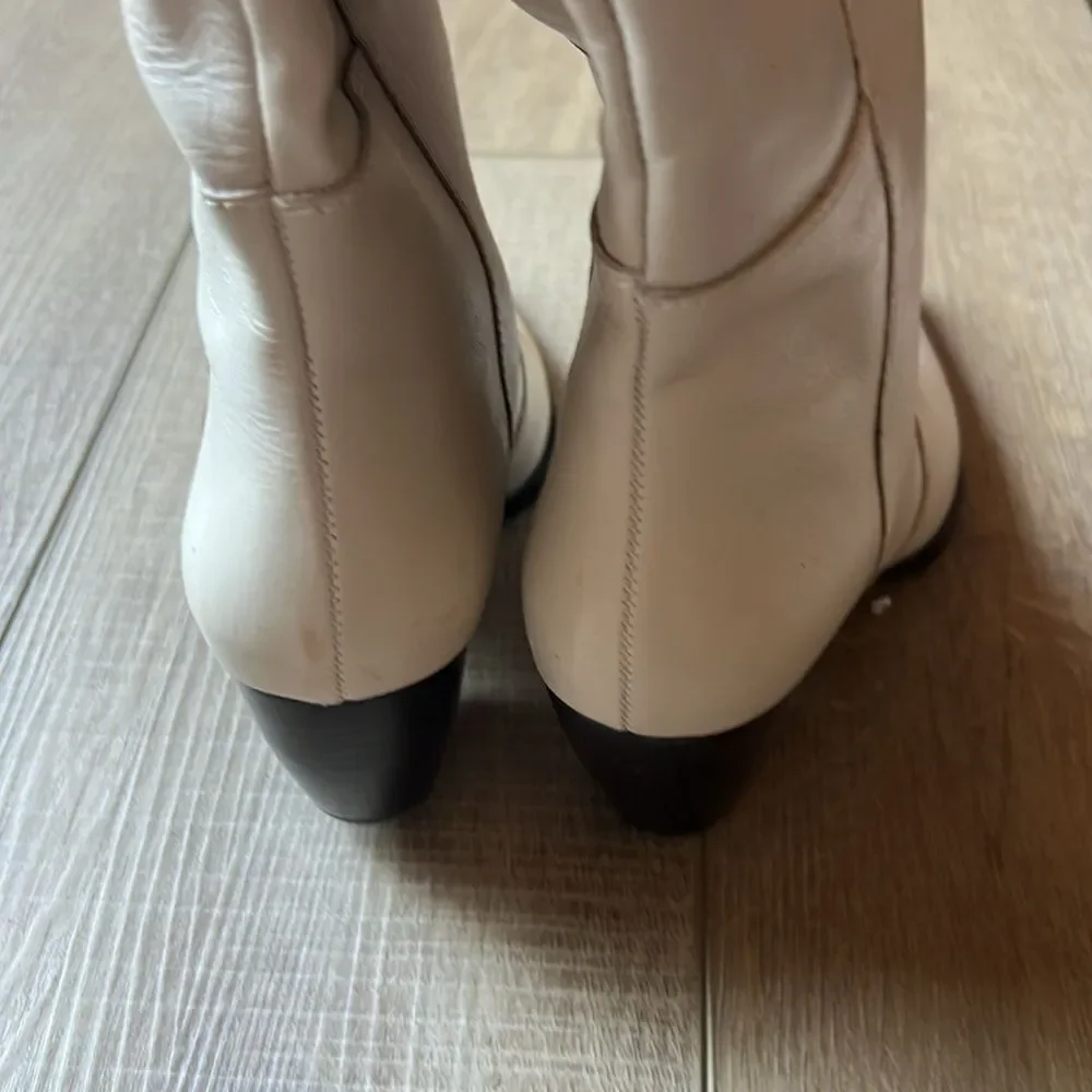 Free People x STELLA WESTERN BOOT Bone Ivory 6.5 New